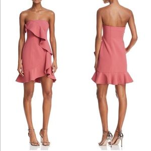 LIKELY Monetta Mauve Ruffle Mini Dress